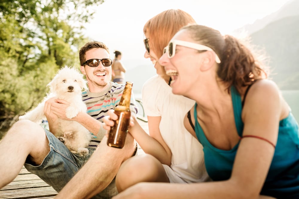 Enjoy a beer with friends - not your dog.